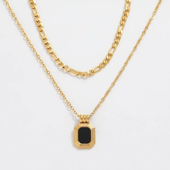 18K Gold Plated - Double Layer Necklace - Picture 4 of 7